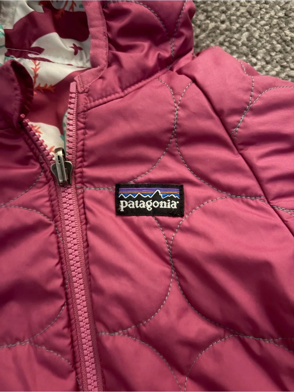 Patagonia Reversible Puff Ball Jacket 3-6 months